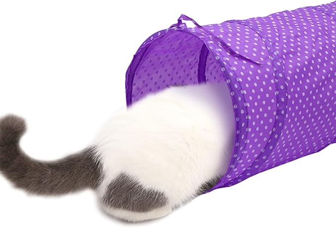Cat Tunnel,Cat Toys,Cat Tunnel Toy Cat Tunnel Tube Kitten Tunnel Toy Kitten Pet Training Interactive Fun Toy Kitten Tunnel Toy, Purple