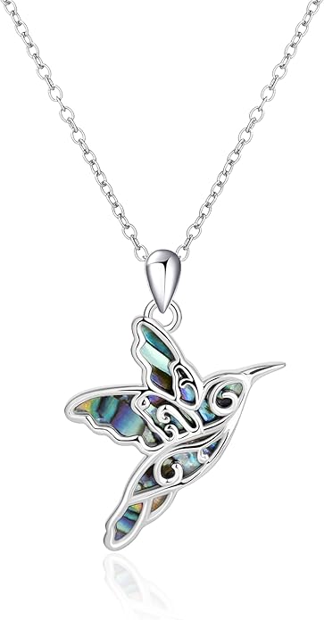 Highland Cow Hummingbird Necklace for Women 925 Sterling Silver Cute Animal Jewelry Gift for Mother Daughter Grandma Nana Sister