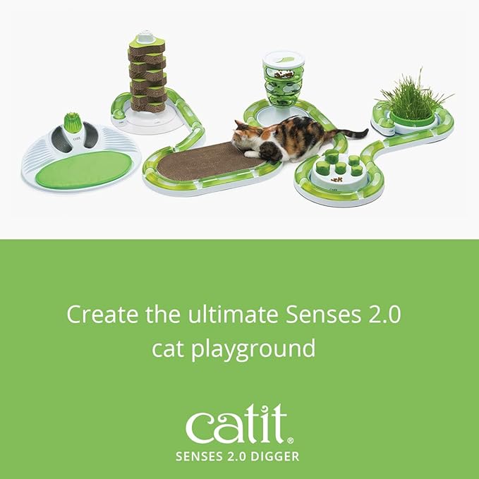 Catit Senses 2.0 Digger Interactive Slow Feeder - Turn Mealtime into Play Time
