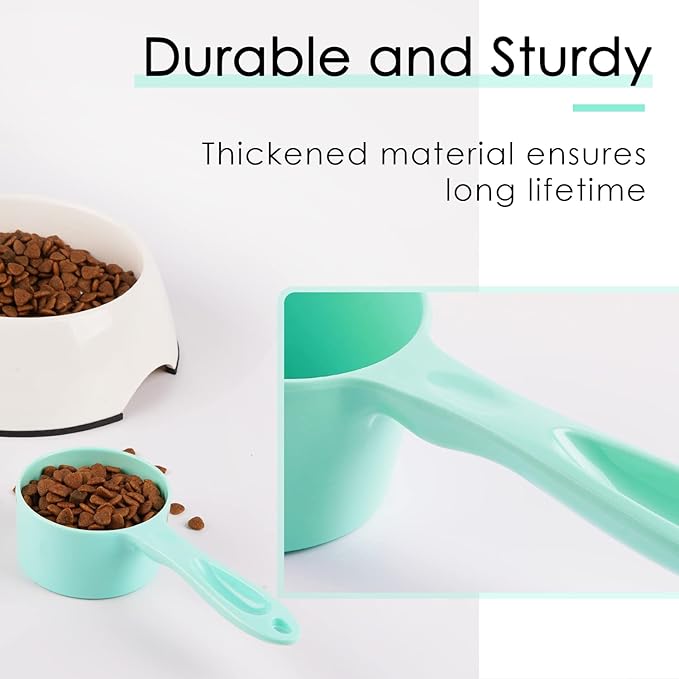 Super Design 1/2 Cup Dog Food Scoop for Container Melamine Measuring Scoop for Dogs Cats Birds and Rabbits Pet Food Feeding Scoop Dishwasher Safe - Baby Green