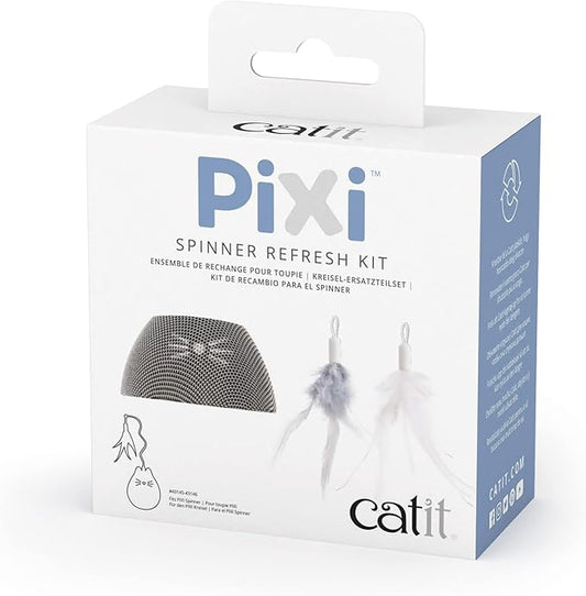 Catit PIXI Spinner Refresh Kit for Treat Dispensing Cat Toy, Silver