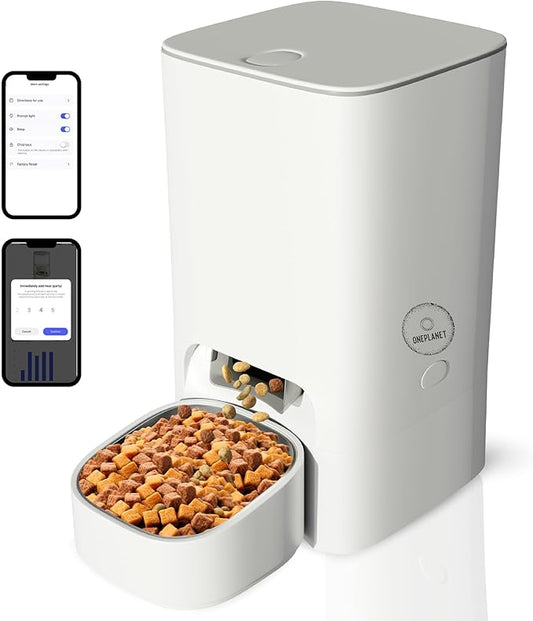 Automatic Cat Feeder - WiFi Automatic Dog Feeder 3.5L Pet Food Dispenser Smart App Control Cat Feeding Station Timed Food Pet Feeder