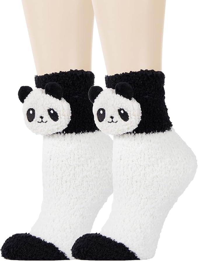 Benefeet Sox Funny Animal Fuzzy Socks for Women Girls - Cute Fluffy Slippers, Cozy Warm Winter Plush Sleeping Socks