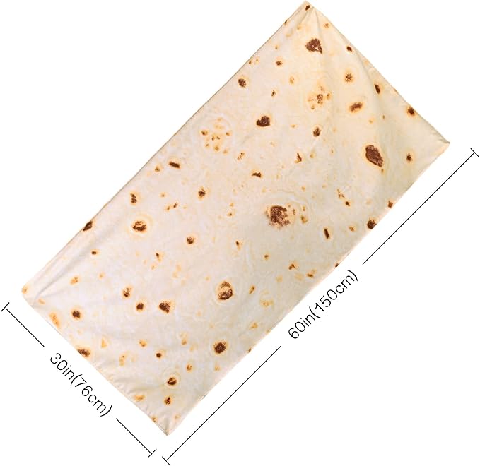 LIVILAN Funny Mexican Taco Burrito Beach Towel for Adult, Oversized Microfiber Quick Dry Sand Free Towel, Lightweight and Soft Pool Swim Shower Travel Towel, Burrito Gifts for Women Men Kids,30”X60”