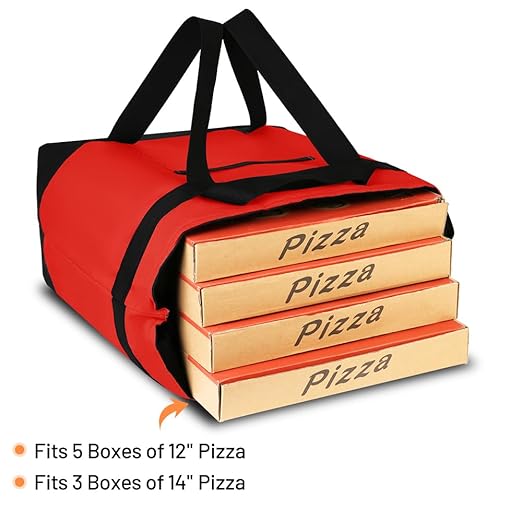 2Pk Insulated Reusable Tote Bag for Grocery Shopping for Women, Pizza/Food Delivery Bag to Keep Food Cold/Hot for Uber Eats/Doordash/Grubub, Cooler bags for Travel/Beach/Picnic, Red