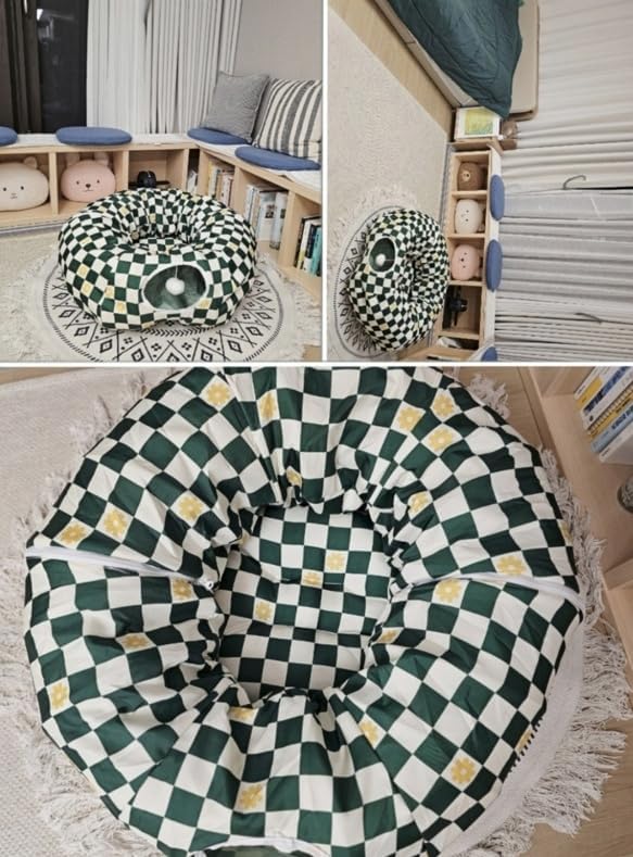 Premium Design Patent, Suitable for Multiple Cats to use at Once, Including cat Toys, cat Tunnel, cat mat, cat Tunnel Bed – Suitable for Small, Medium, and Large Cats. Cat Playground._Flower