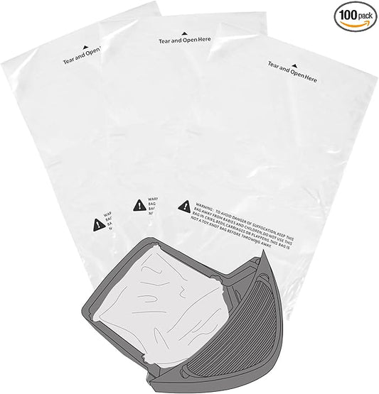 100 Count Waste Drawer Liners Bags Compatible with All Litter Box Robot Models, 9-11 Gallons Litter Box Liners