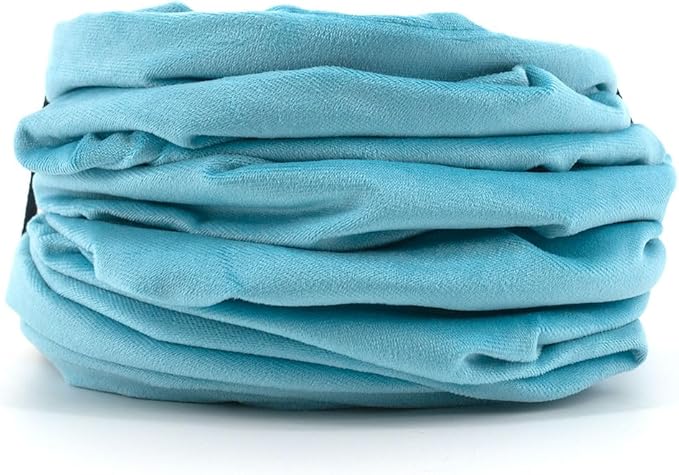 Velvet Fabric - Foldable/Collapsible - 55x8.66 Inches Cat Tunnel (Turquoise)