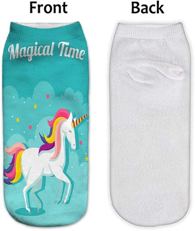 Benefeet Sox Funny Ankle Socks Cute Novelty No Show Animal Fruit Flower Cartoon Colorful Graphic Low Cut Socks for Women Girl