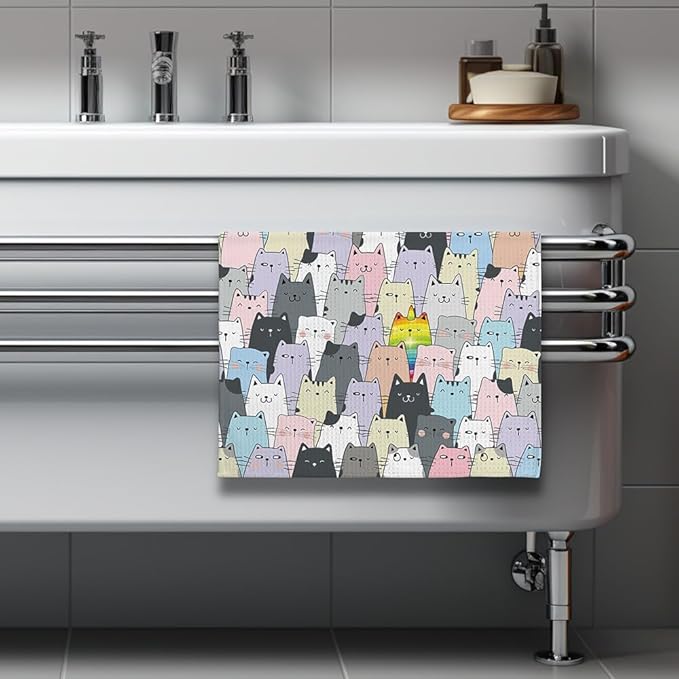 Unicorn Towel,Cat Towels,Cat Dish Towels,Cat Hand Towel,Cat Kitchen Towels,Gifts For Cat Lovers for Women,Cute Dish Towels for Kitchen,Cat Kitchen Accessories,Cat Gifts for Women-To You Who Are Unique