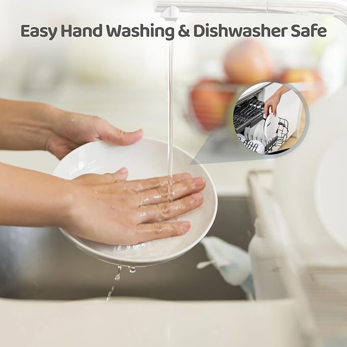 Dorakitten Ceramic Cat Bowls 6 Packs, No Whisker Fatigue Wide Shallow Cat Dishes with Non-Slip Silicone Bottom, Pet Cat Food Water Plates Bowls, 15cm Diameter, 6Pcs Fish bone