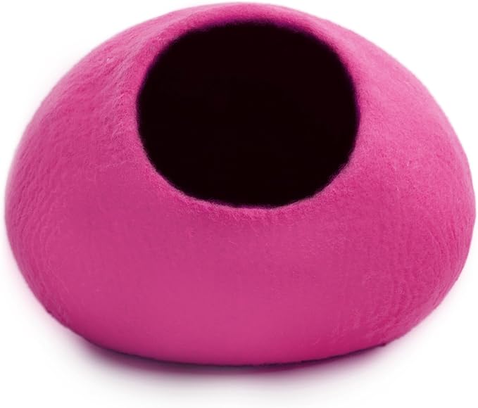 Woolygon Premium Wool Cat Cave Bed - Felt Cat Cave Handmade from 100% Merino Wool, Eco-Friendly Felt Cat Bed for Indoor Cats and Kittens