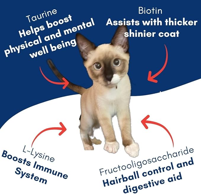 Lickable Cat Treats for Indoor Cats - Multivitamin Puree Treat with Real Tuna, Lysine, Taurine, & Grain Free | 12 Cat Tube Treats