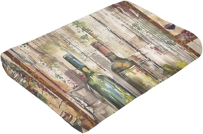 Wine Blanket Retro Wine Throw Blanket Wine Grape Stuff Merch Cozy Print Flannel Fleece Soft Plush Fuzzy Warm Lightweight Bedding Wine Gifts for Dad Women Girls Men 50"X40"
