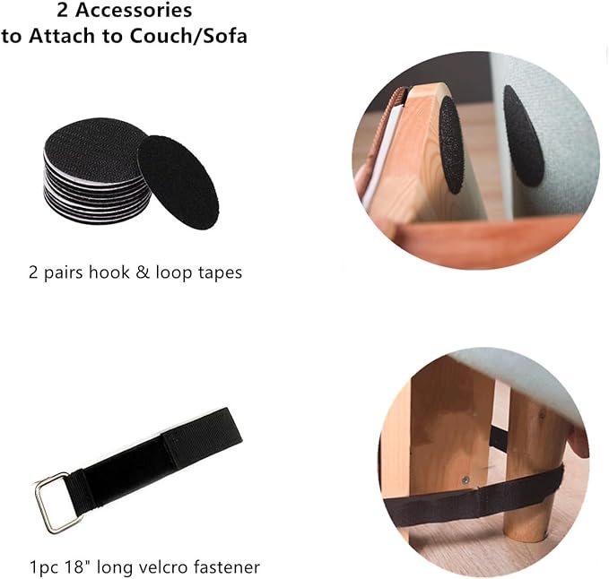 SHENGOCASE 24.5" Tall No Drilling Wall Sofa Couch Corner Cat Sisal Scratcher,Scratching Post,Replaceable Sisal Scratch Pad Mat, Couch Protector