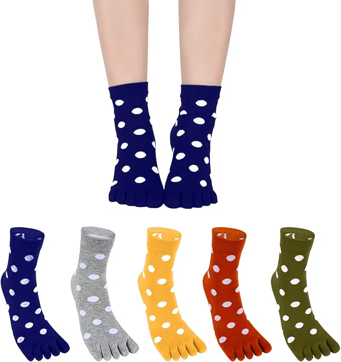 Benefeet Sox Funny Toe Socks Women Five Finger Socks Girls Cute Toe Seperated Cotton Socks Running Athletic Christmas Gifts