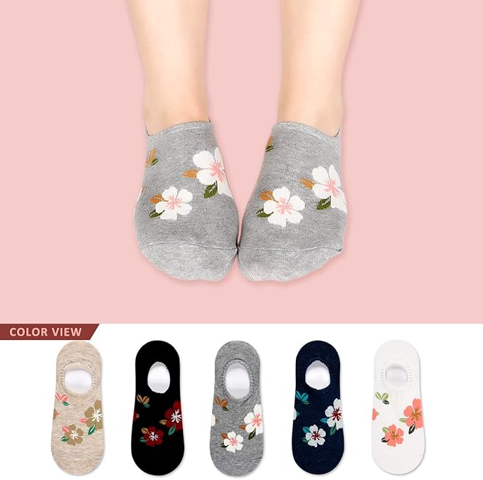Benefeet Sox Womens Girls Cute No Show Liner Socks Non Slip Funny Patterned Low Cut Socks Novelty Cotton Loafer Footies Sock