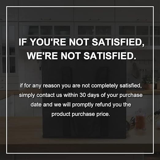 Bodaon 2-Pack Insulated Reusable Grocery Shopping Bags, Picnic Cooler Bag with Zipper Zippered Top Cold, Black