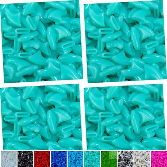80 pcs Cat Nail Caps | Cat Claw Covers | with Adhesives and Applicators (Turquoise, S)