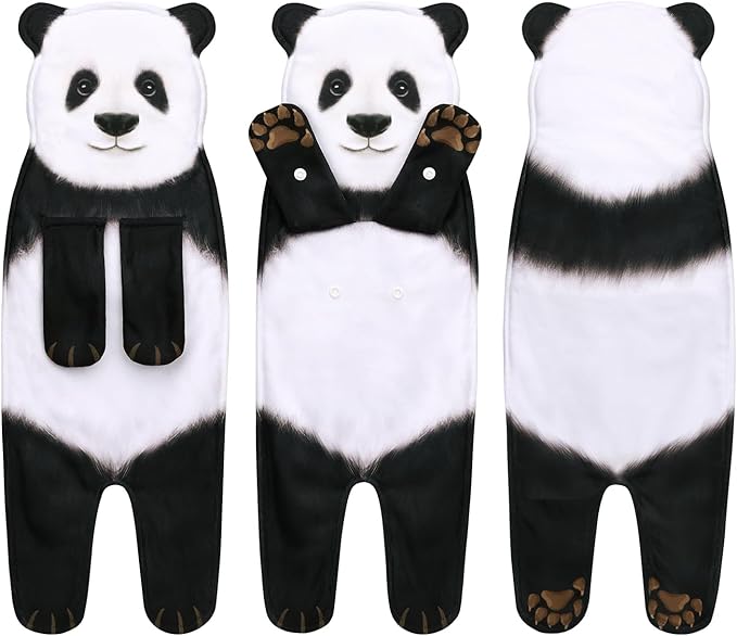 AGRIMONY Funny Panda Hand Towels for Bathroom Kitchen - Cute Decorative Decor Hanging Washcloths Face Towels Super Absorbent Soft - Housewarming Birthday Christmas Fun Gifts for Women Panda Lovers