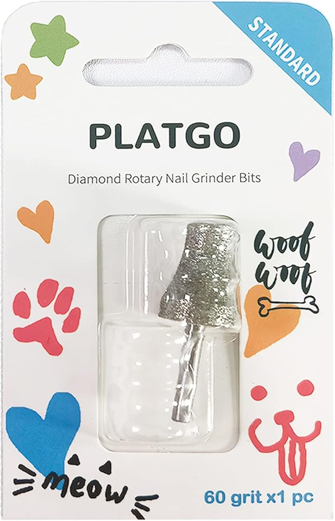 Diamond Dog Nail Grinder for Dremel, Diamond Nail Drill Bits for Dogs&Pets Nail Care, 1/8'' Nail Dremel Tool