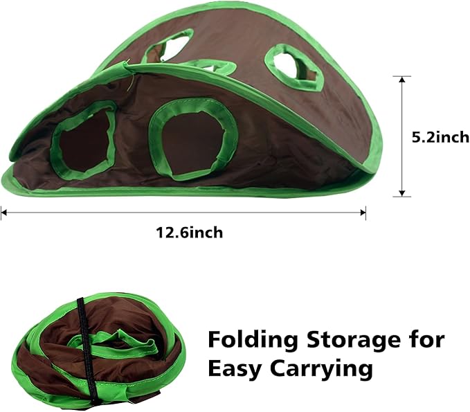 Cat Toys, Interactive 9 Holes Mice Mole, Cat Kitten Toys for Indoor Cats Kitty with Collapsible Cat Play Tunnel, Ultra Fun Teaser Toy for Indoor Cats