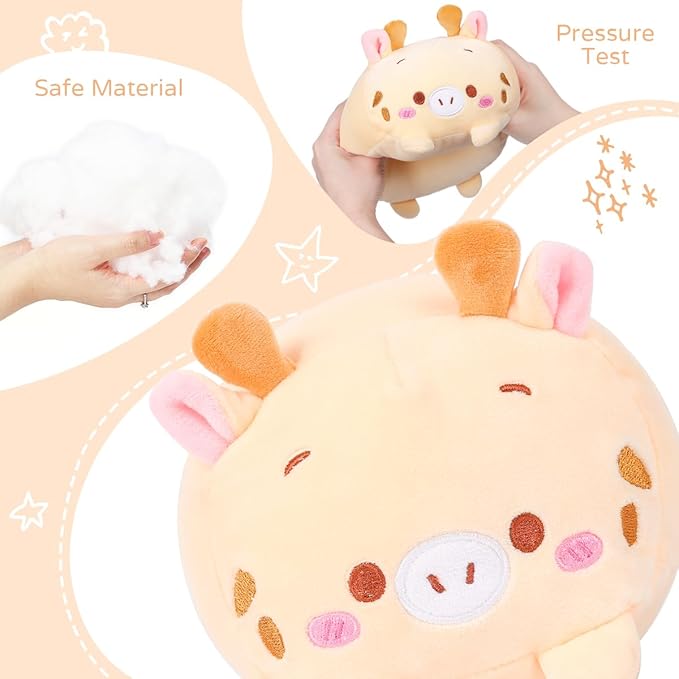 AIXINI 23.6 inch Cute Deer Plush Stuffed Animal Cylindrical Body Pillow,Super Soft Cartoon Hugging Toy Gifts