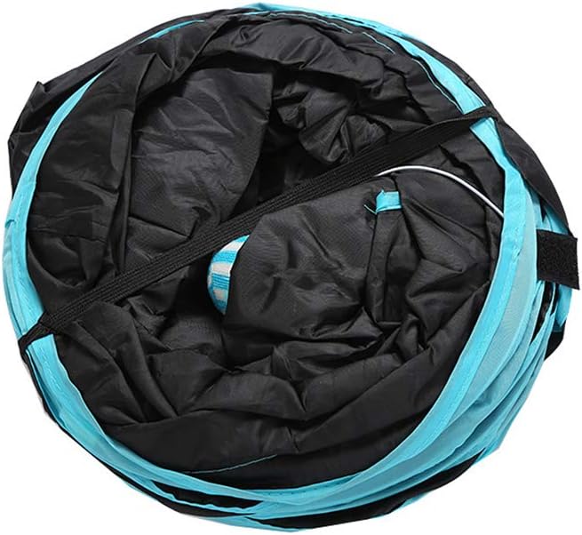 iHOO Cat Tunnels Crinkle Play Toys Collapsible Tube with Ball Maze Cat House Pet Interactive for Cat Puppy Kitten Rabbit 3-Way Tunnel