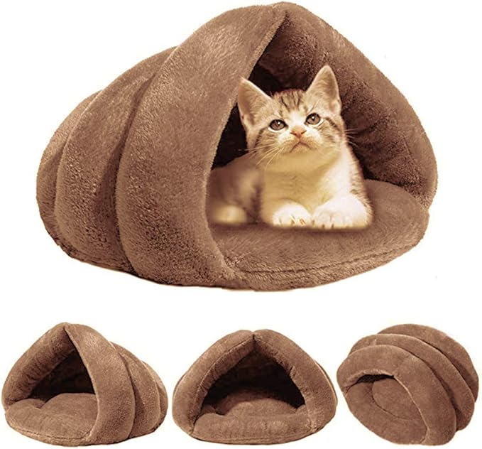 Pet Tent Cave Bed for Small Medium Puppies Kitty Dogs Cats Pets Sleeping Bag Thick Fleece Warm Soft Dog Bed Cuddler Burrow House Hole Igloo Nest Cozy Bed for Cat Puppy