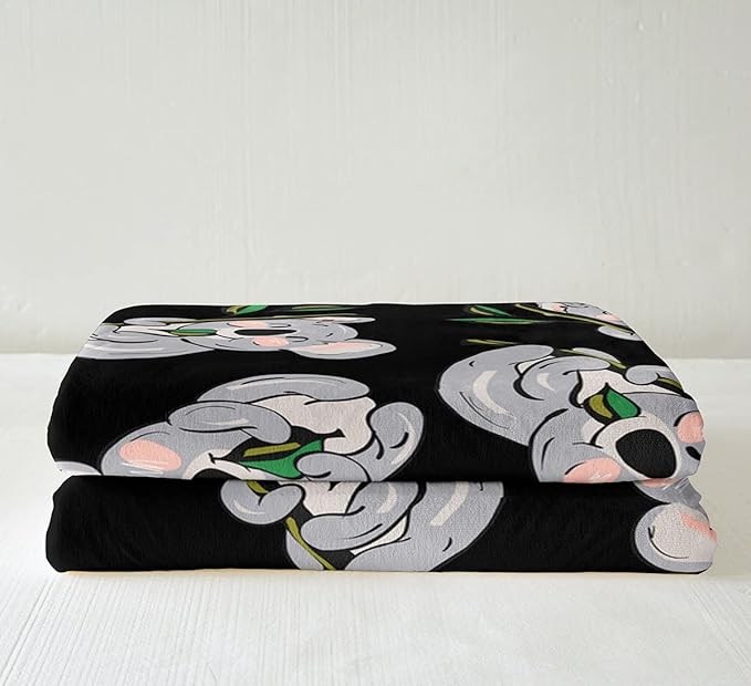 Feelyou Koala Throw Blanket Kids Cute Wild Animal Sherpa Blanket Boys Girls Kawaii Cartoon Wildlife Decor Fleece Blanket for Bed Couch Super Soft Plush Throw Blanket Air ConditionerTwin 60"x80"