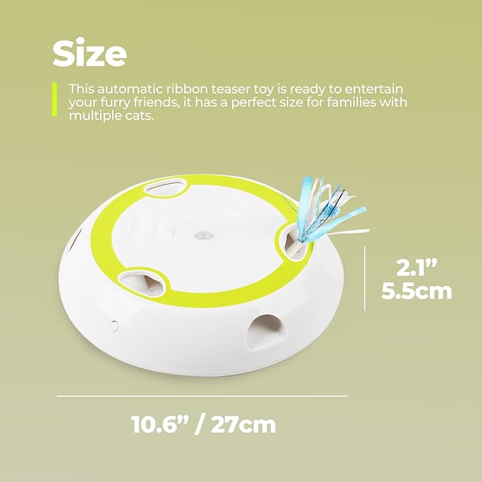 ALL FOR PAWS Whack A Mole Cat Mouse Toy for Cats Interactive Cat Toys Automatic Feather Mice 6 Holes No Touch Sensor Required Cat Entertainment Toys Electric Intelligent Cat Toy