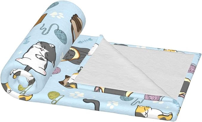 Cut Cats Blanket Throw Blanket for Bed Soft Cozy Fluffy Couch Blankets Fleece Blanket Throw Gifts for Women Men Girls Boys 80"x60"