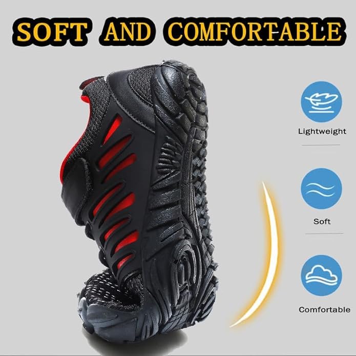 Barefoot Shoes Men Wide Toe Box Zero Drop Water Shoes Men for Gym Workout Minimalist Weightlifting Cross-Trainer Running Hike Grounded Footwear