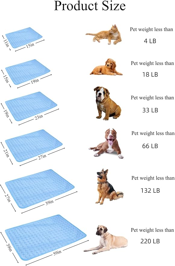 Dog Cooling Mat Washable, Portable Summer Dog Pad, Water-Absorbent Pet Cooling Pad, Ice Silk Self-Cooling Mat for Dog for Kennel/Sofa/Bed/Floor/Car Seats(Coffee,11x15in)