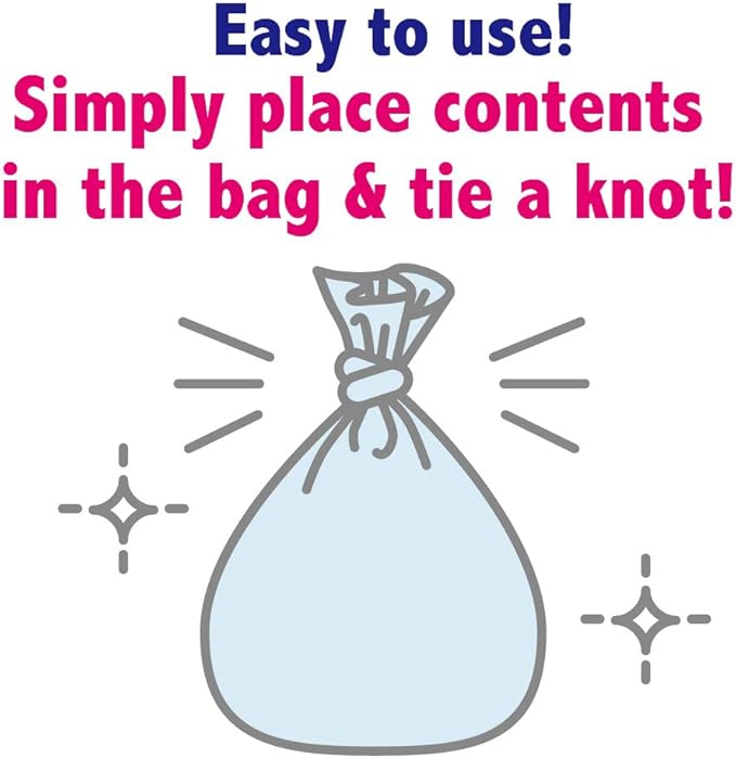 BOS Amazing Odor Sealing Cat Waste Disposal Bags - Durable, Unscented[Size: L, Color: light blue] (60 Count, Pack of 2) (120 Bags) ★NOT a litter box liner