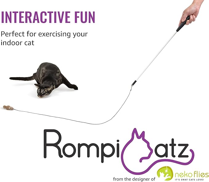 RompiCatz Critter Collector Series Teaser String and Interactive Cat Toy Attachment, Wily Mouse