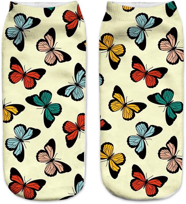 Benefeet Sox Womens Girls Funny Crazy Ankle Socks - Fun Novelty 3D Print Pattern Silly Cute Animal Food