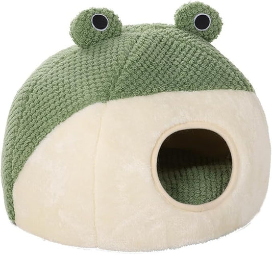 Cat Bed Ultra-Soft 2-in-1 Plush Cat Bed Indoor Cat House Bed Pad with Removable Cushion - Relieves Muscle, Joint Pressure for Ultimate Pet Comfort, Anti-Slip Design, Washable (Medium)