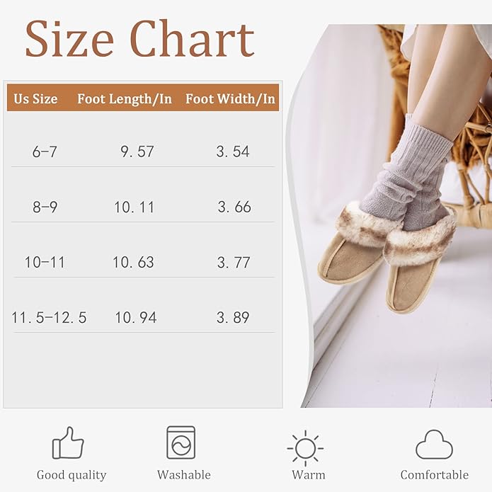 Besroad Winter Fuzzy House Slippers Sandals Plush Faux Fur Fluffy Flats Slippers Warm Slide Shoes for Women