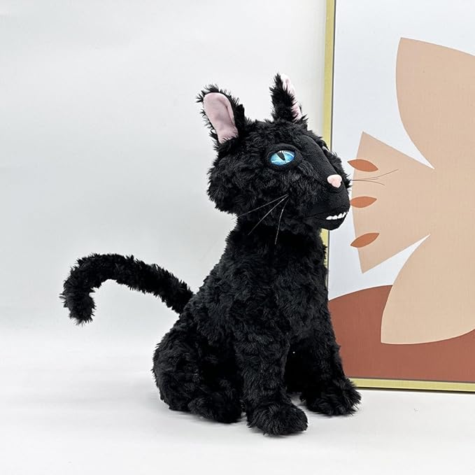 11.8 inches Coraliness Cat Plush Toy, The Cat Monster Stuffed Animal Pillow Doll, Black Cat Plushes for Fans Boys and Girls