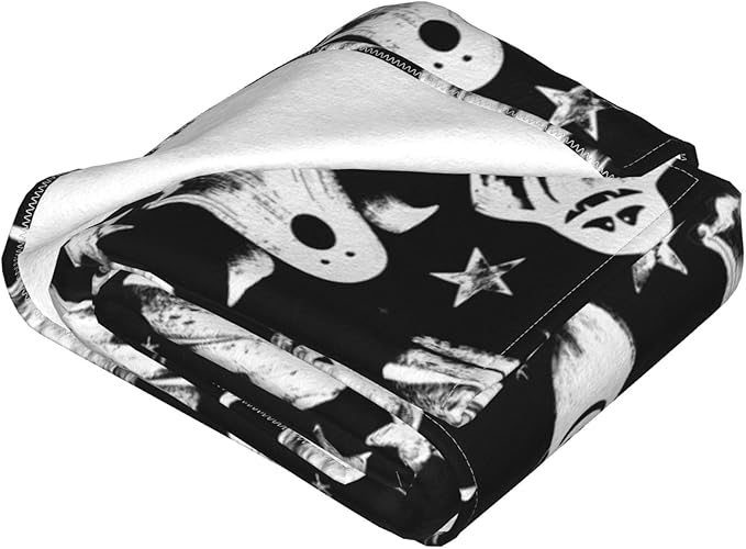 Halloween Ghost Throw Blanket Soft Cozy Plush Warm Fleece Blanket for Sofa Couch Bed 80"X60"