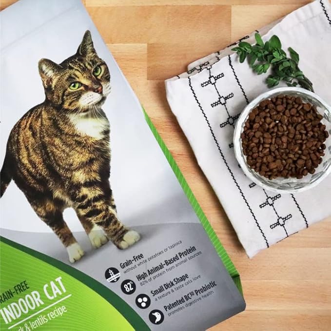 Nulo Indoor Grain Free Dry Cat Food With Bc30 Probiotic (Duck & Lentils Recipe, 5Lb Bag)