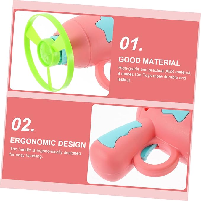 CHILDWEET Disc Flyer Saucers 1 Set Funny Cat Kitten Sports Playset Outdoor Shooting Indoor Fun Outdoor Cat Interactive Cat Sports Cat Playing Colorful Abs Disc Launcher