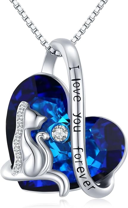 Black Cat/Fox/Owl/Panda/Butterfly/Cat/Dog Paw Print/Mushroom for Women Sterling Silver Animal Pendant Necklace Jewelry Christmas Birthday Gifts for Couples Sisters