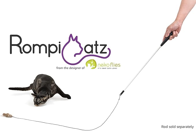 RompiCatz Critter Collector Series Teaser String and Interactive Cat Toy Attachment, Brawny Mouse