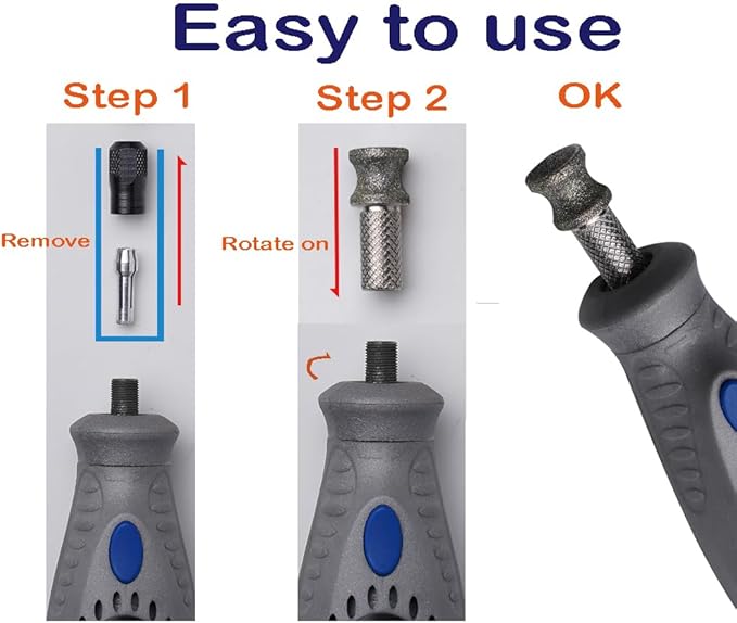 Diamond Dog Nail Grinder Bits for Rotary Tool-1/8'' Dog Nail Grinder Attachment-Pet Nail Grinder Bit Work for Animals Nail Care (XX Large K)