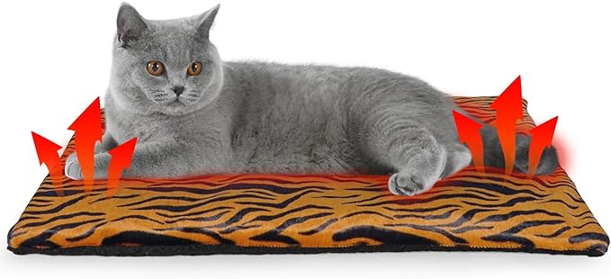 Self-Warming Cat Bed Indoor/Outdoor Super Soft Self Heating Pet Mat Washable Thermal Pad for Cat & Dog 21x15.7 inch