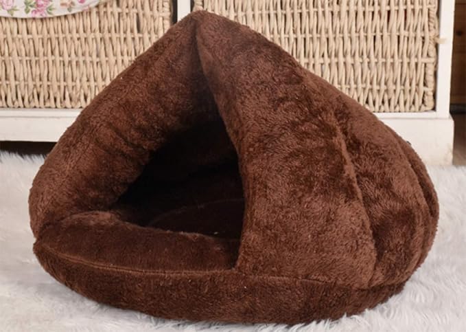 Pet Tent Cave Bed for Small Medium Puppies Kitty Dogs Cats Pets Sleeping Bag Thick Fleece Warm Soft Dog Bed Cuddler Burrow House Hole Igloo Nest Cozy Bed for Cat Puppy