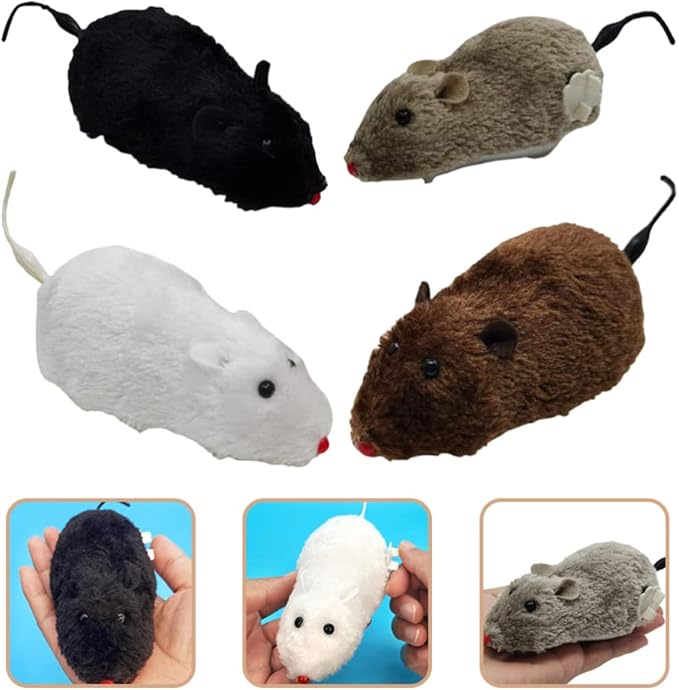 Kisangel Puppy Toys Puppy Toys Puppy Chew Puppy Teething 4pcs Wind Up Mice Clockwork Racing Mice Interactive Cat for Cat Kitten Party Favor Puppy Chew Puppy Teething Kitten Toys Kitten Toys