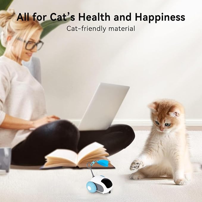 Turbo Tail 4.0 Cat Toy, Interactive Cat Toys for Indoor Cats, Automatic Kitten Toys with 2-Speed Adjustment, Remote Control & Rechargeable Exercise Cat Toys for Bored Indoor Adult Cats